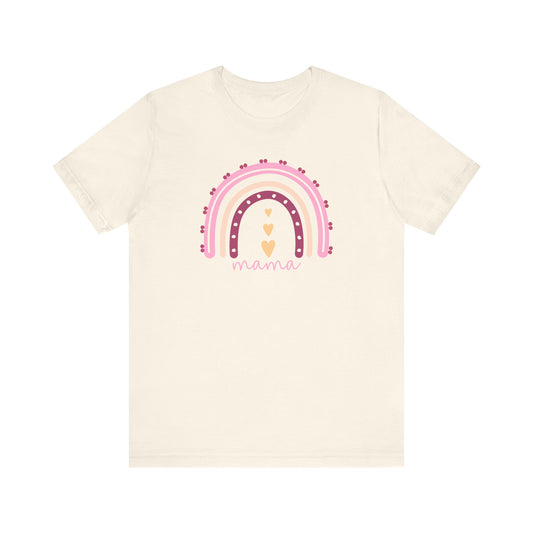 Boho Rainbow Mama Tee Shirt - Unisex Jersey Short Sleeve Tee for Mom and Her