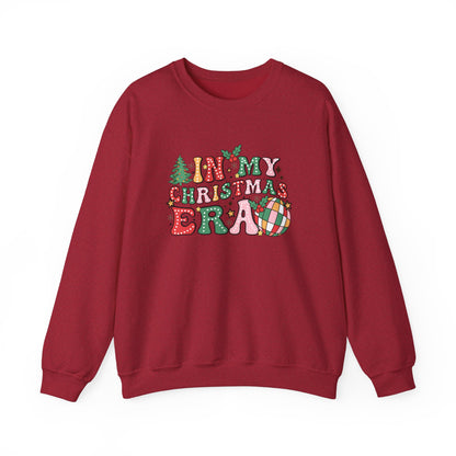 In My Christmas Era Sweatshirt – Groovy Holiday Doodle Design, Festive Gildan 18000 Crewneck, Cozy Unisex Sweater for Celebrating the Season