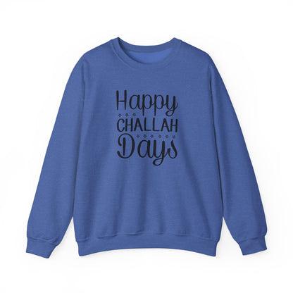 Happy Challah Days Sweatshirt - Cozy & Fun Holiday Apparel Unisex Heavy Blend™ Crewneck Sweatshirt