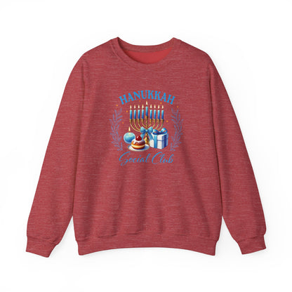 Hanukkah Social Club - Festive & Fun Holiday Apparel Unisex Heavy Blend™ Crewneck Sweatshirt