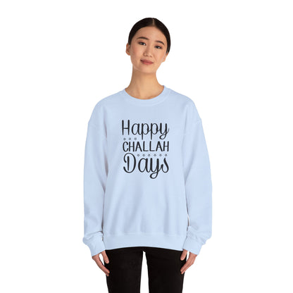 Happy Challah Days Sweatshirt - Cozy & Fun Holiday Apparel Unisex Heavy Blend™ Crewneck Sweatshirt