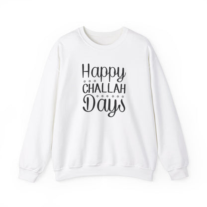 Happy Challah Days Sweatshirt - Cozy & Fun Holiday Apparel Unisex Heavy Blend™ Crewneck Sweatshirt