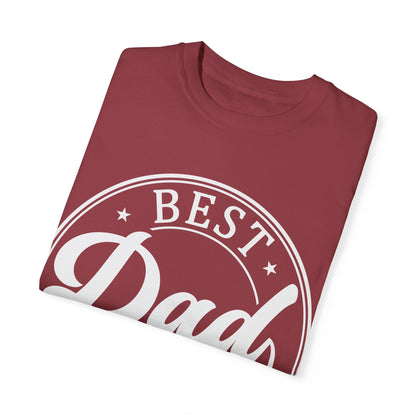 Best Dad Ever Retro Tee - Cool Dad Gift for Father's Day Unisex Garment-Dyed T-shirt