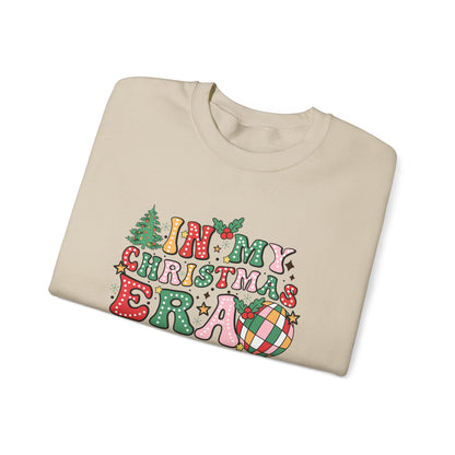 In My Christmas Era Sweatshirt – Groovy Holiday Doodle Design, Festive Gildan 18000 Crewneck, Cozy Unisex Sweater for Celebrating the Season