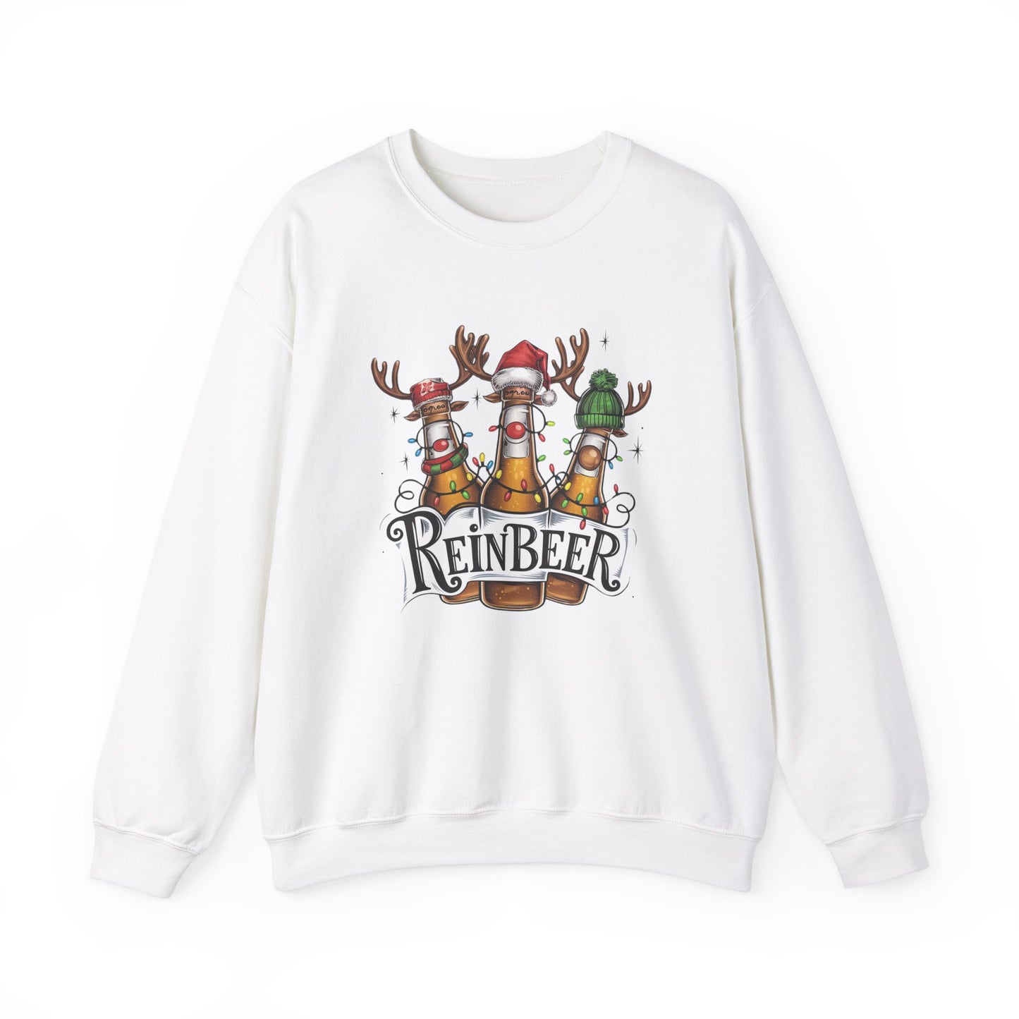 Reinbeer Sweatshirt – Fun Holiday Cheers Unisex Heavy Blend™ Crewneck Sweatshirt