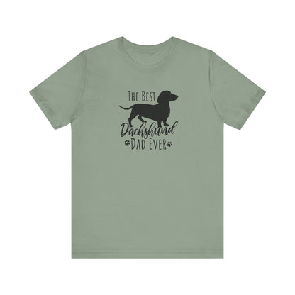 Best Dachshund Dad Tee – Cute & Comfortable T-Shirt for Proud Dachshund Dads Unisex Jersey Short Sleeve Tee