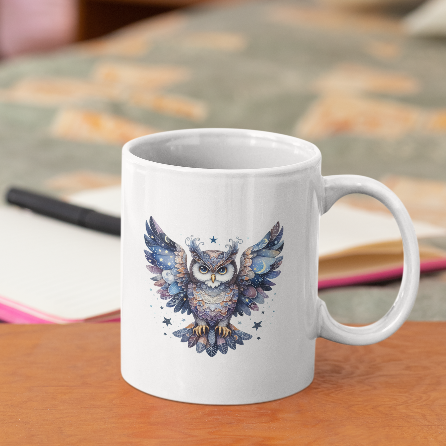 Owl coffee mug boho mystical gift